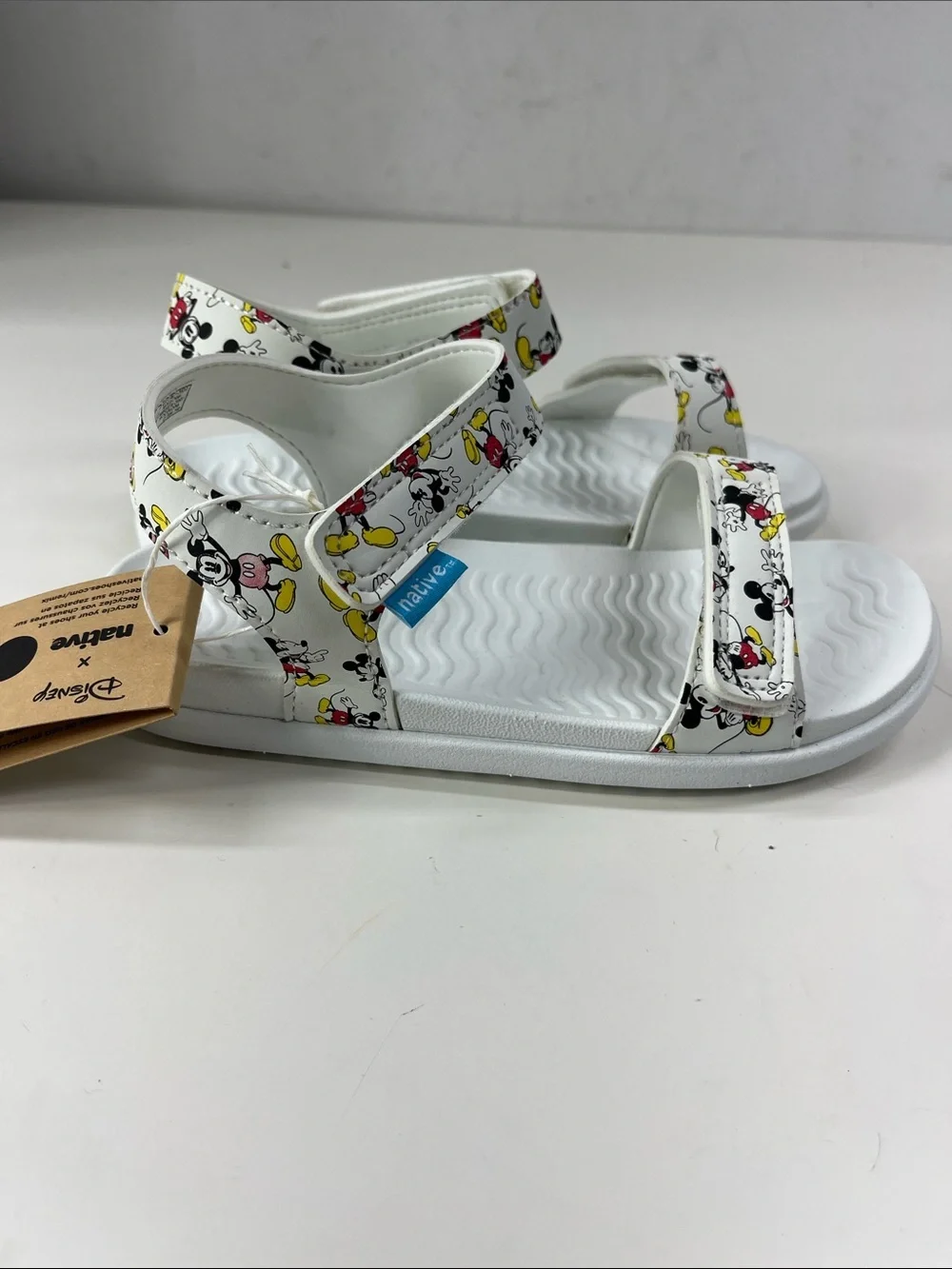 NWT Native x Disney Kids Mickey-All-Over Print Charley Sandal Size C 13